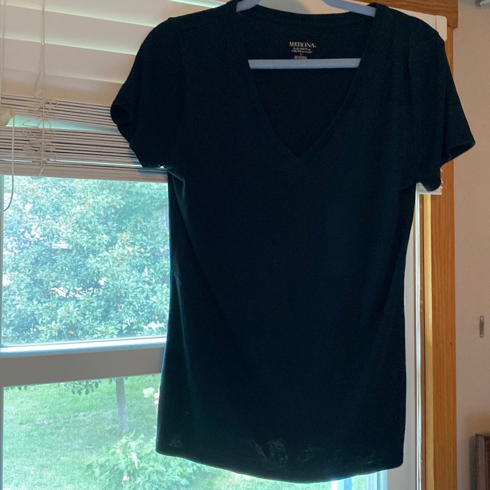 Black V Neck Tee